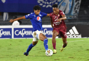 Andrés Ibargüen enfrentando a Millonarios FC