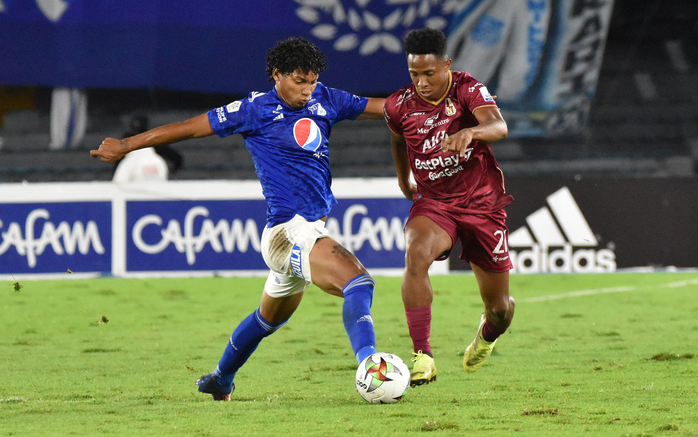 Andrés Ibargüen enfrentando a Millonarios FC