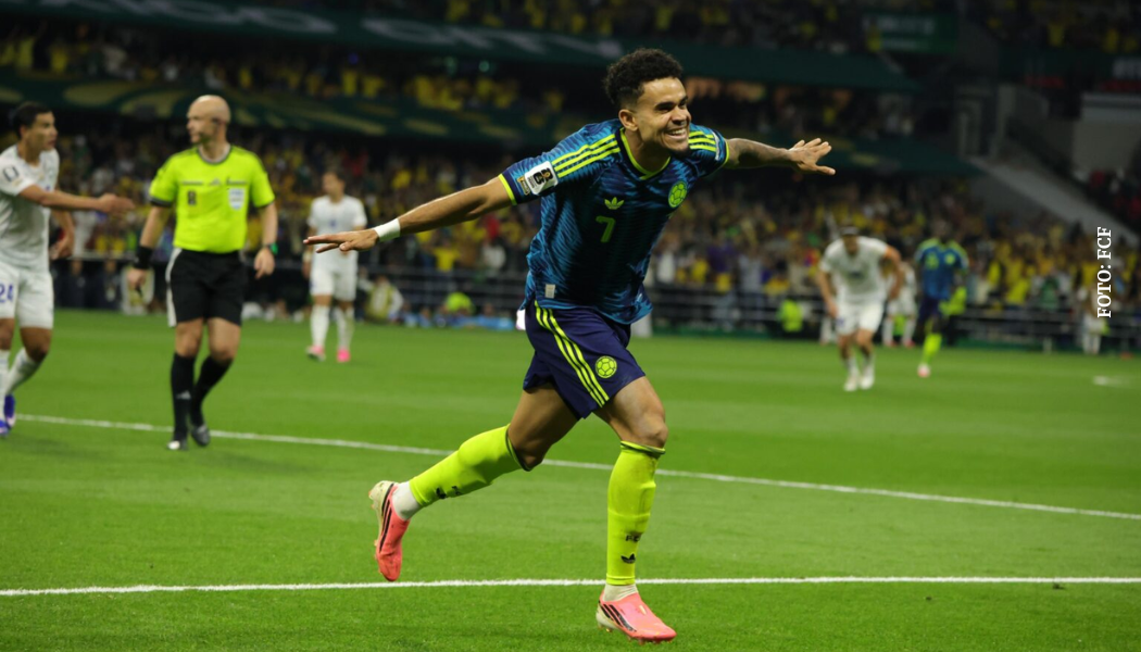 Luis Díaz y su primer gol en la Copa Mundial.