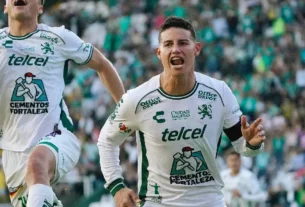 James Rodríguez con el Club León de México.